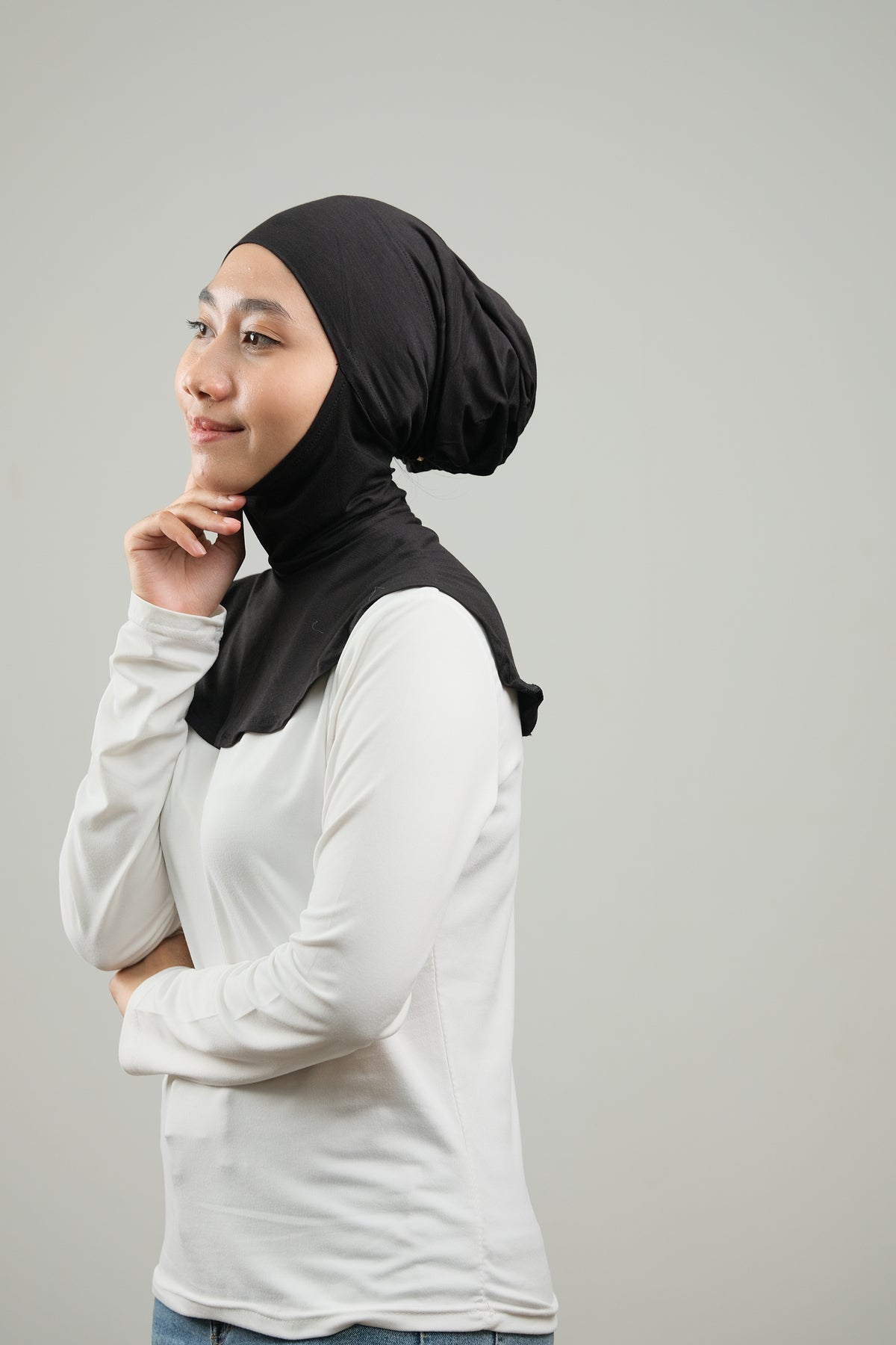 Inner Zip Neck (Black)