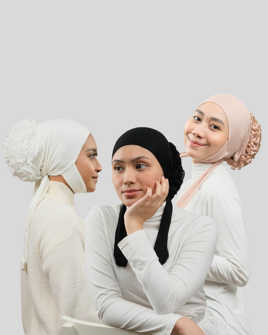 Inner Ruffle Dagu Trio (Black, Off White and Skin Color)